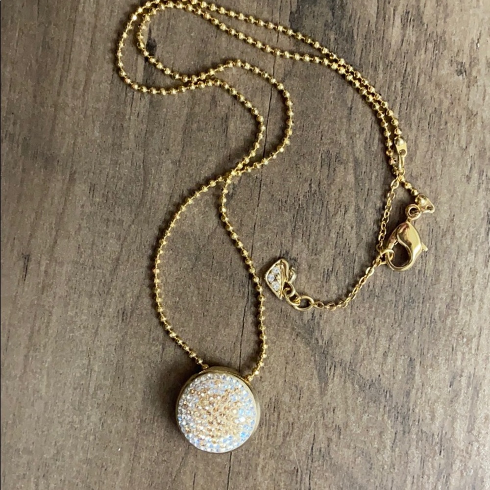 Swarovski gold necklace